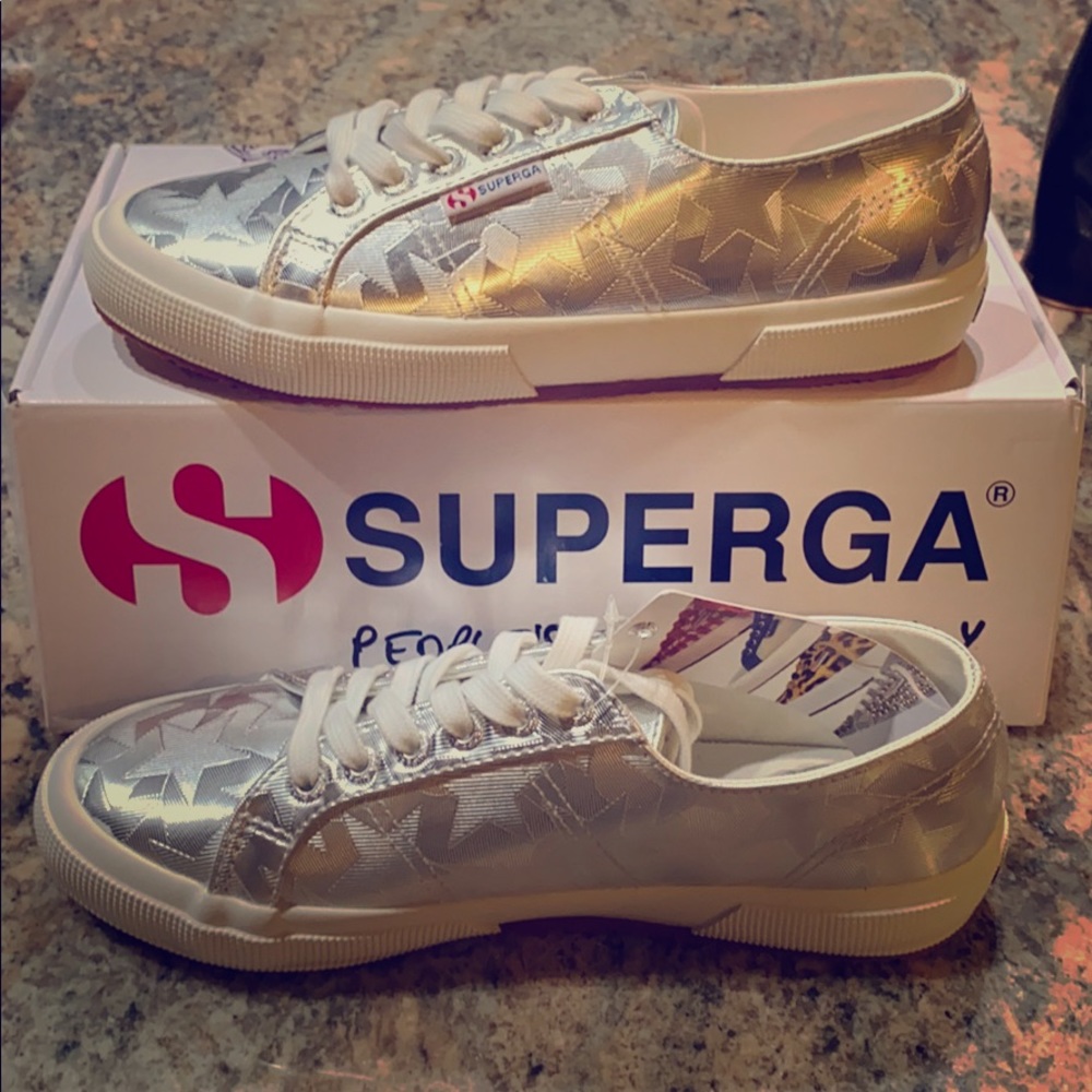 Superga Metallic Star Sneakers